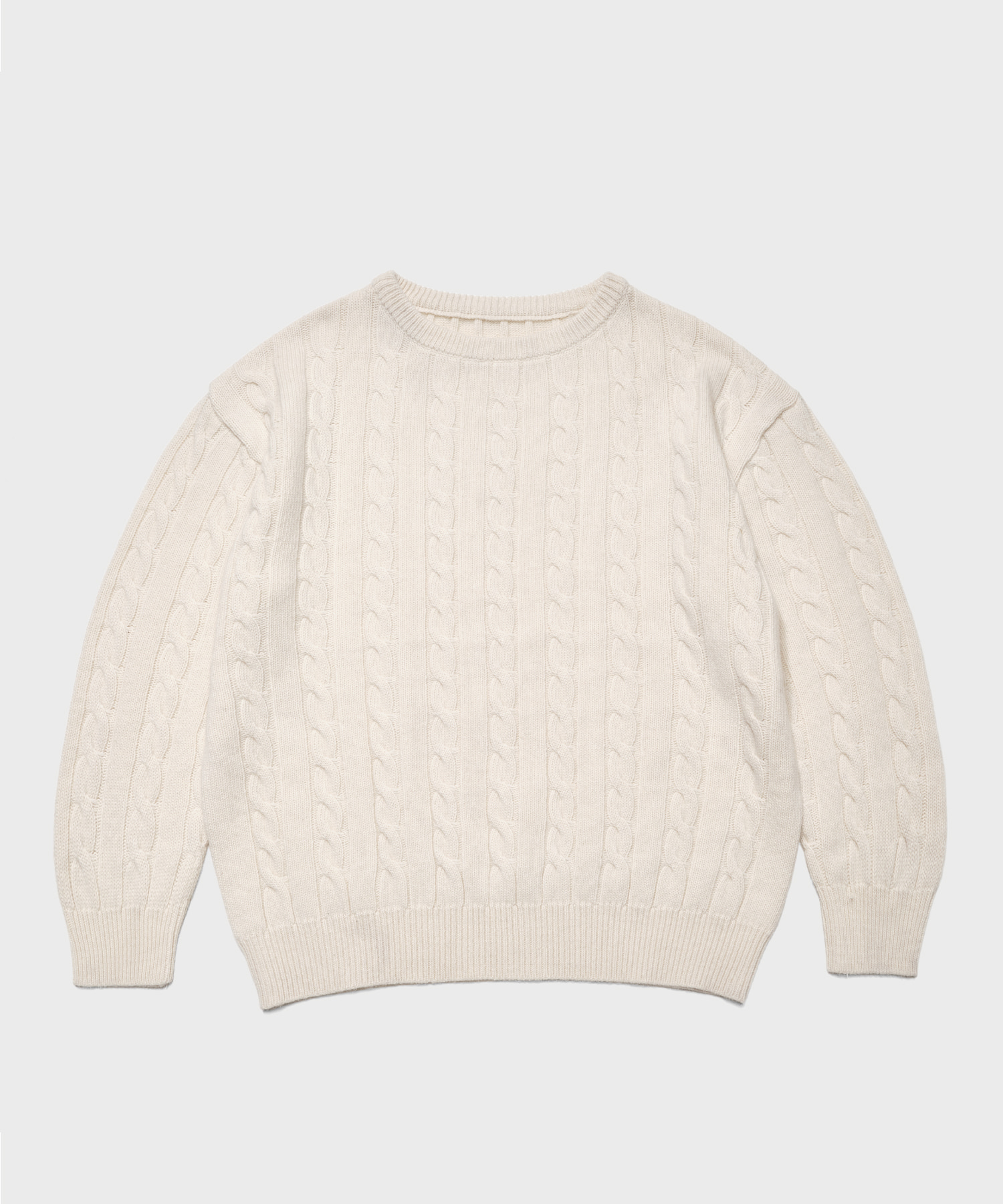 Boatneck cable knit Ivory