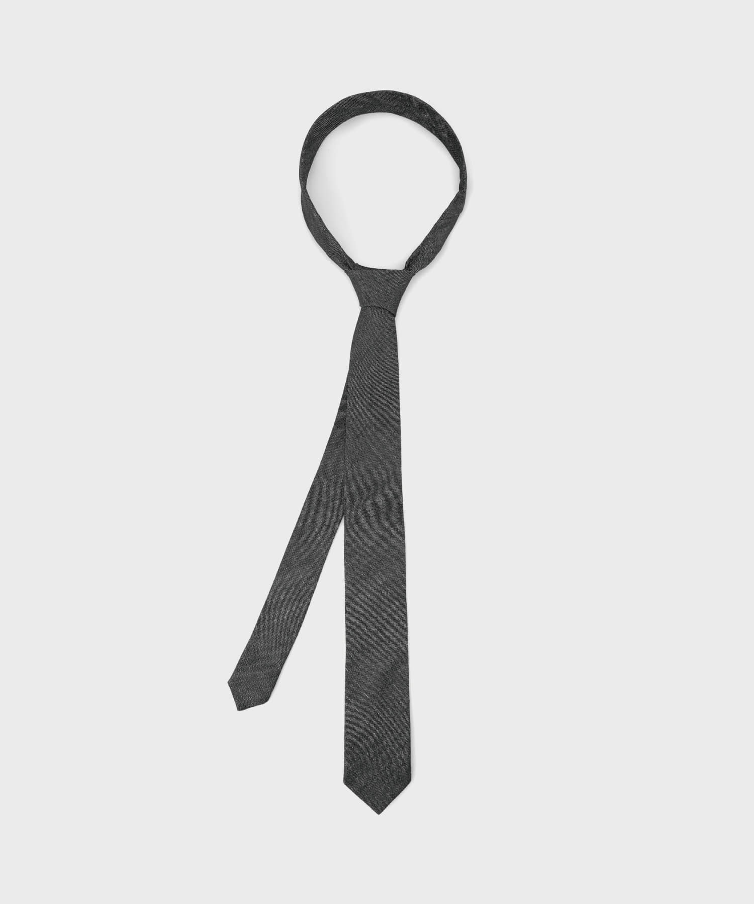 Standard denim tie Black