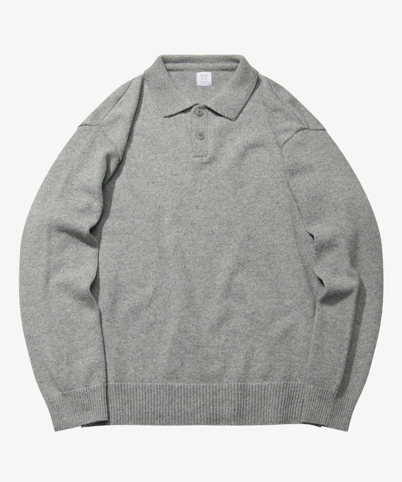 Pullover collar knit_Gray