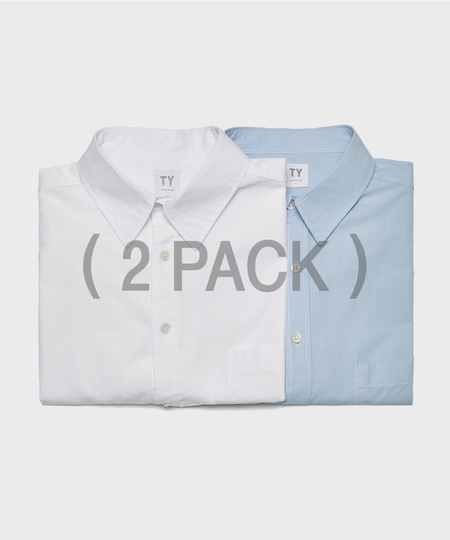 Newcomer basic shirt_2 PACK
