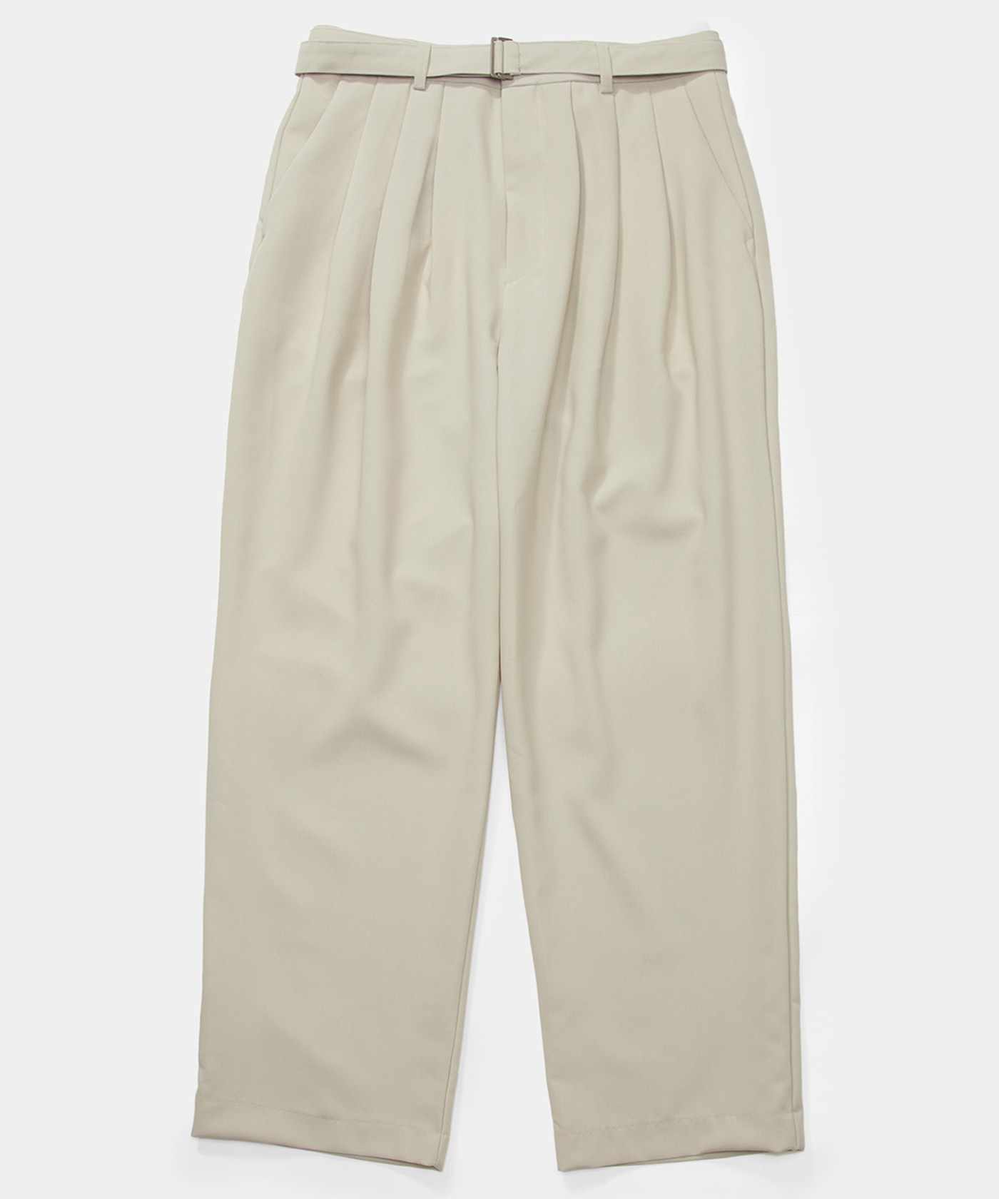 Belted all-day three-tuck pants_Light Gray