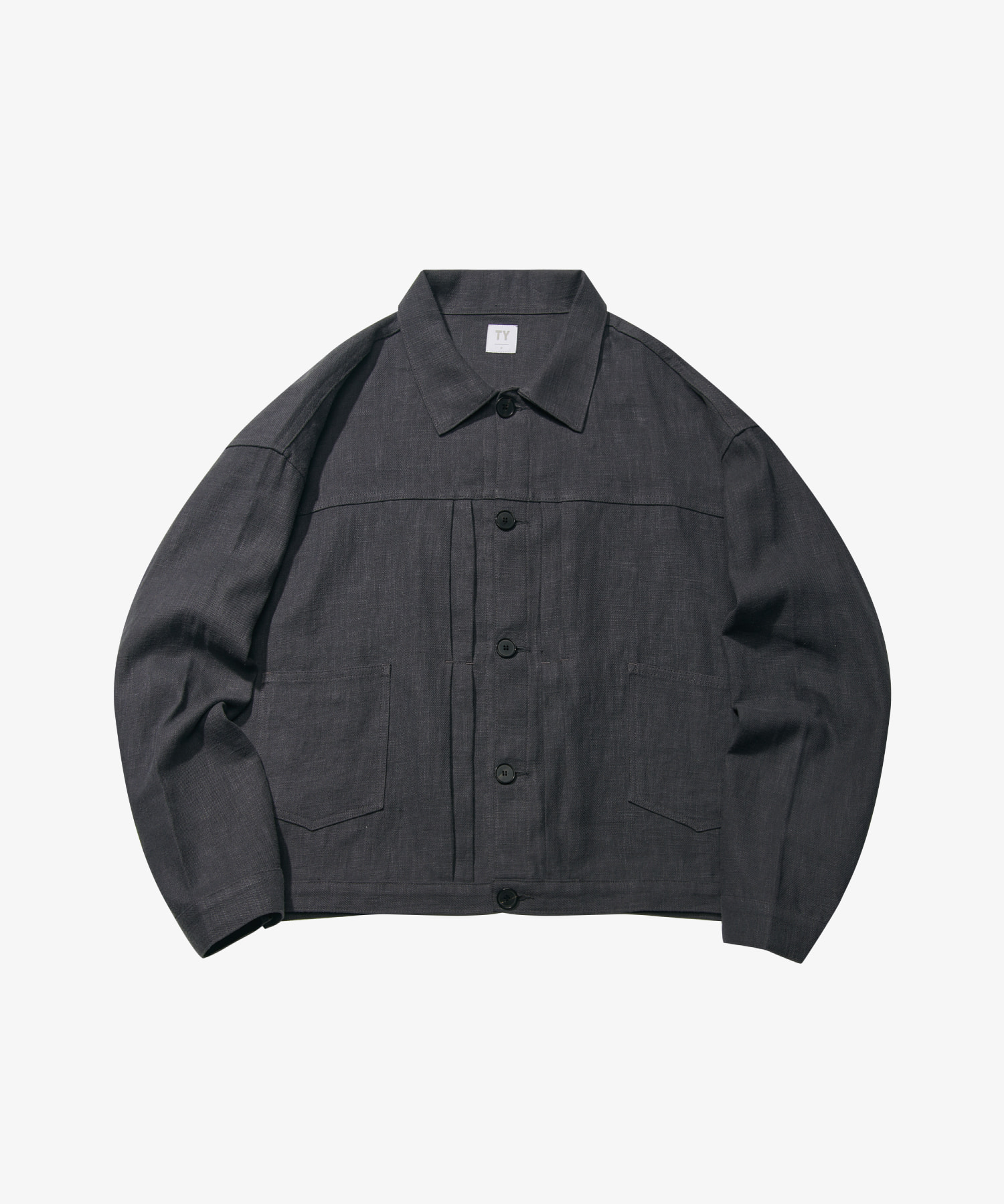 Linen trucker jacket_Gray
