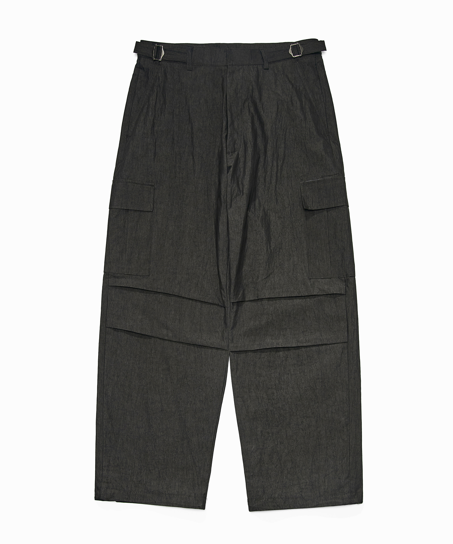 TY office casual sports parachute pants_Black