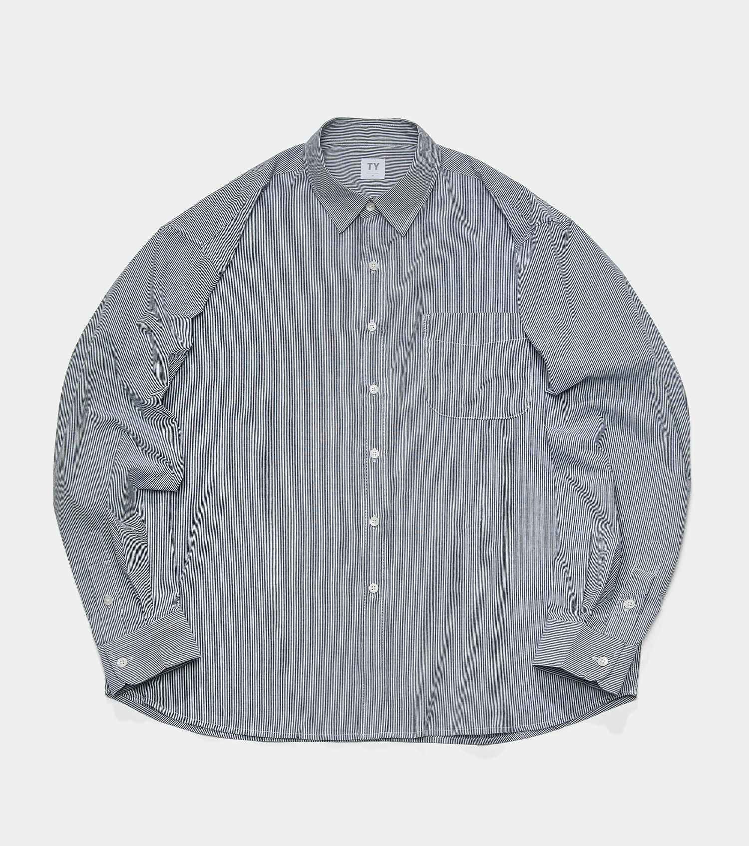 All day pinstripe shirts_Gray