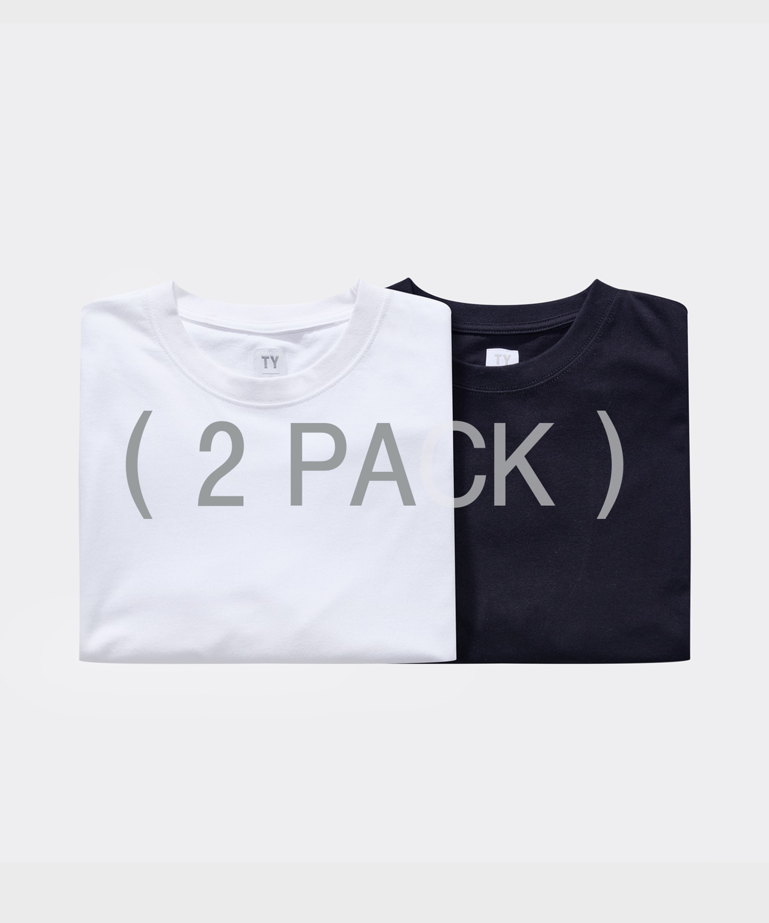 Round short sleeve t-shirts_2Pack