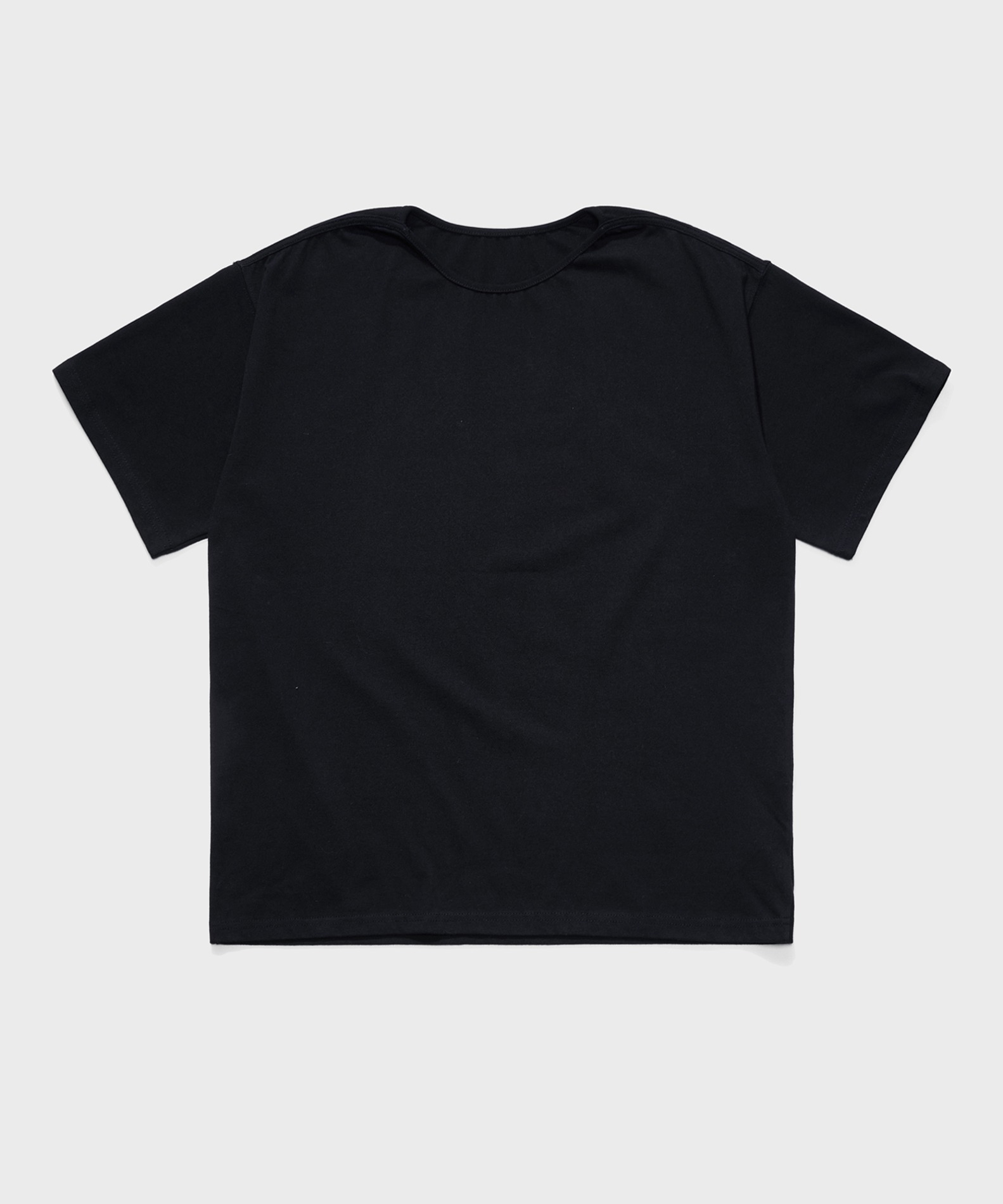 Boatneck short sleeve t-shirts_Black