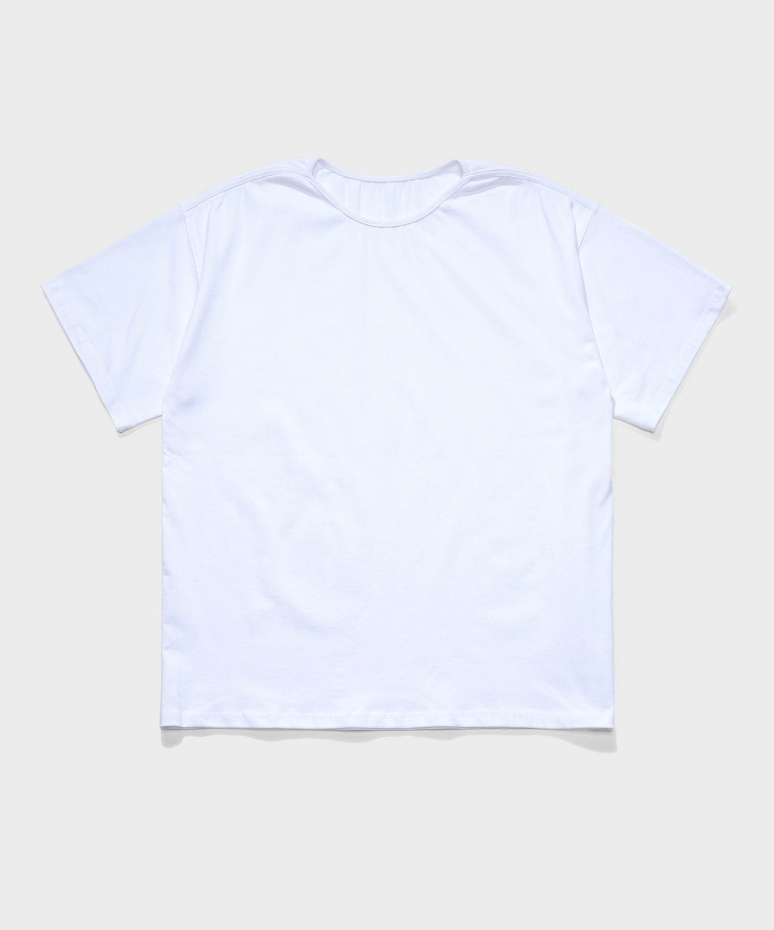 Boatneck short sleeve t-shirts_White