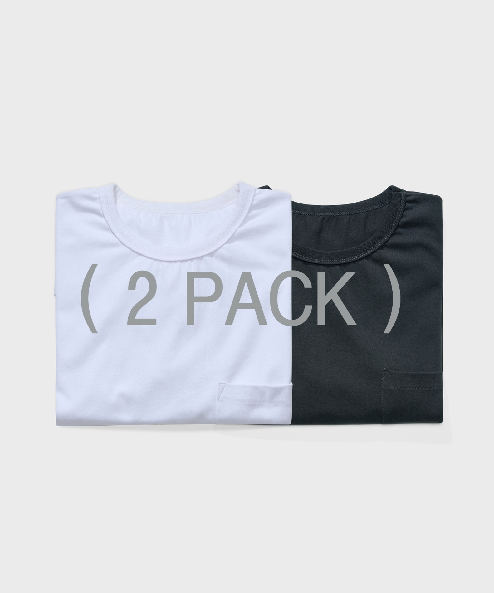 Round pocket short sleeve t-shirts_2Pack
